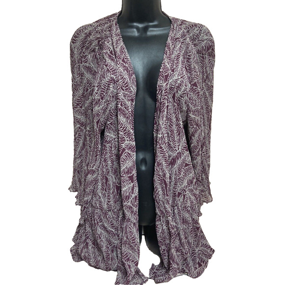 Wishlist Apparel Sweaters - Wishlist Apparel Open Front Duster Cardigan Size S/M Women's New NWT Mauve Sheer